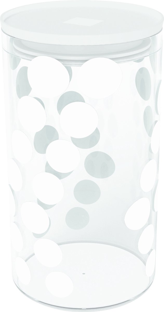 Zak!Designs - Dot Dot Voorraadpot 1,1 liter - Glas - Wit