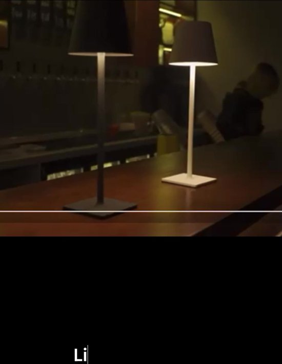 Lichtendirect - Lampe de table LED - Rechargeable - Dimmable - Lampe tactile BLANC - Lampe de nuit - Lampe de bureau - 38CM - Sans fil -