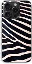 Case Company® - Hoesje geschikt voor iPhone 15 Pro hoesje - Zebra - Soft Cover Telefoonhoesje - Bescherming aan alle Kanten en Schermrand