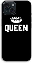 Case Company® - Hoesje geschikt voor iPhone 15 hoesje - Queen zwart - Soft Cover Telefoonhoesje - Bescherming aan alle Kanten en Schermrand