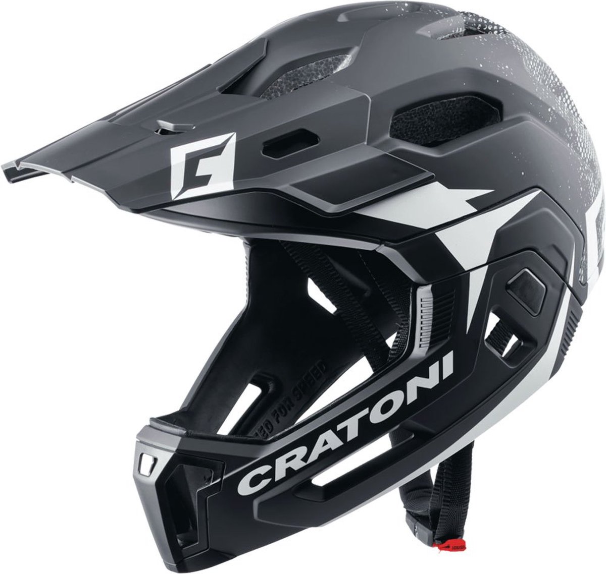 Cratoni C-maniac Downhill Helm Wit,Zwart S-M