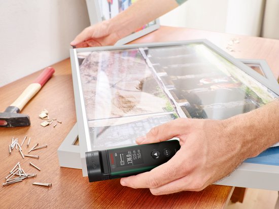 Bosch Zamo Set - Télémètre laser - Comprend ruban, roue et adaptateur de ligne - Piles