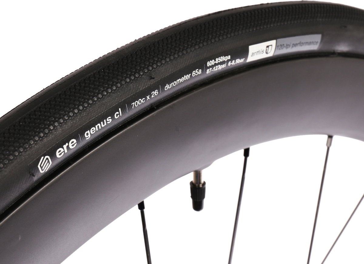Ere Research Genus Pro CL Fietsband 28 inch - Opvouwbare draadband - 700 x 26C - 26-622 - Ere Armis 1 - Zwart