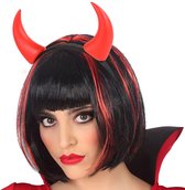 Halloween/vrijgezellenfeest verkleed diadeem - duivel hoorntjes - kunststof - dames