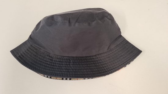 Go Go Gadget - Bucket hat - Vissershoedje - Donker grijs met ruitjes