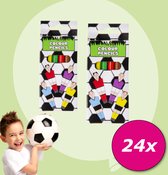 Tuf-Tuf Uitdeelcadeaus 24 STUKS 6-Delige Voetbal Kleurpotloodjes - Speelgoed - Traktatie Uitdeelcadeautjes voor kinderen