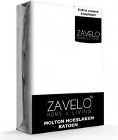 Zavelo Molton Hoeslaken - 180x210 cm - 100% Katoen - 30cm Hoekhoogte - Wasbaar tot 60 graden - Rondom Elastisch - Matrasbeschermer