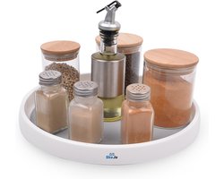 Draaiplateau Badkamer Accessoires Opbergrek Kruidenrek Plateau 1 - Keukenrek - Keuken Organizers - Koelkast Organiser Staand - Aanrecht Rek - Lazy Susan - Keukenkastorganizers -  Kruidencarrousel - Rond - Draaischijf - Kruiden Organizer - Draaibaar