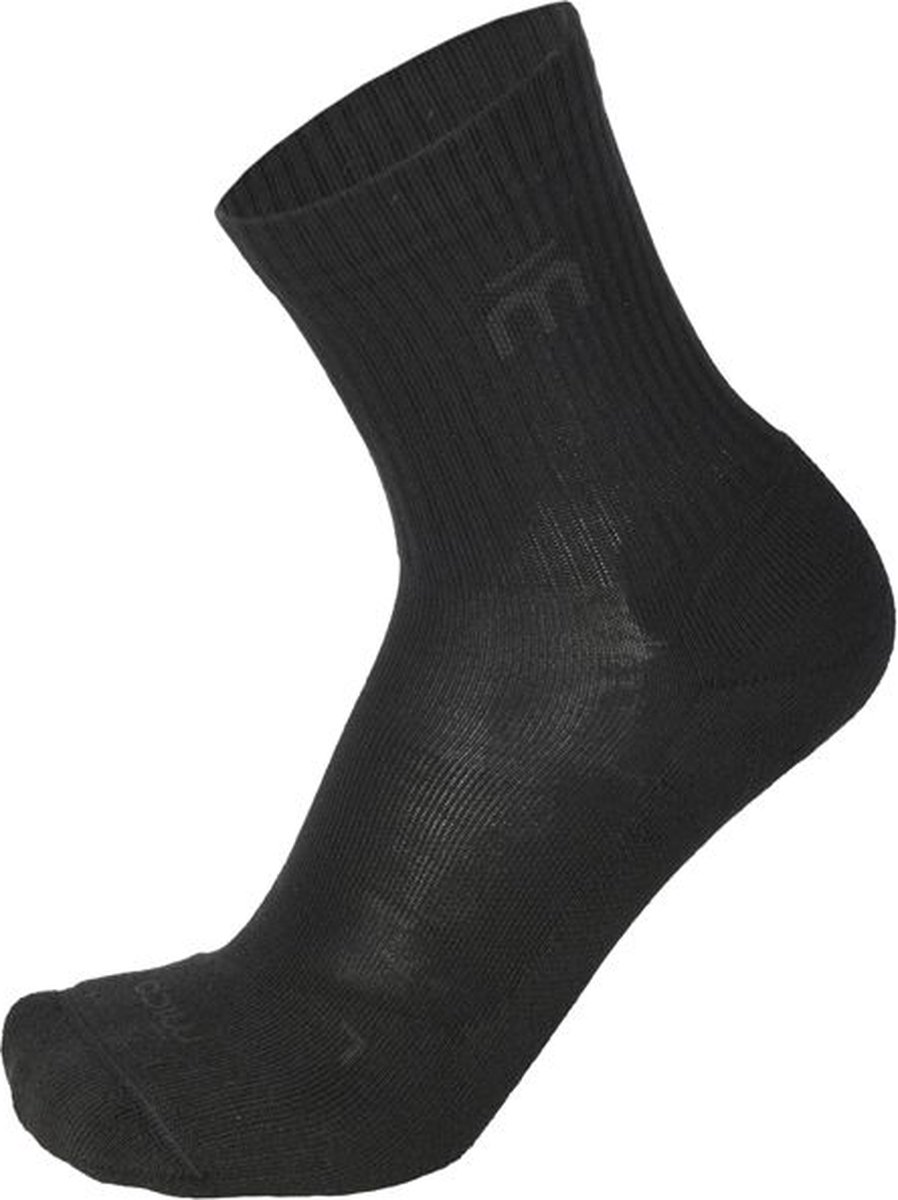 Tennis Crew Sock Medium Weight - Mico-Zwart-44 - 46