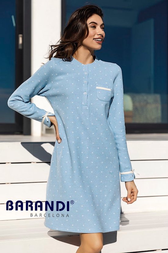 Barandi Milano Nachthemd Milano-2 Licht Blauw