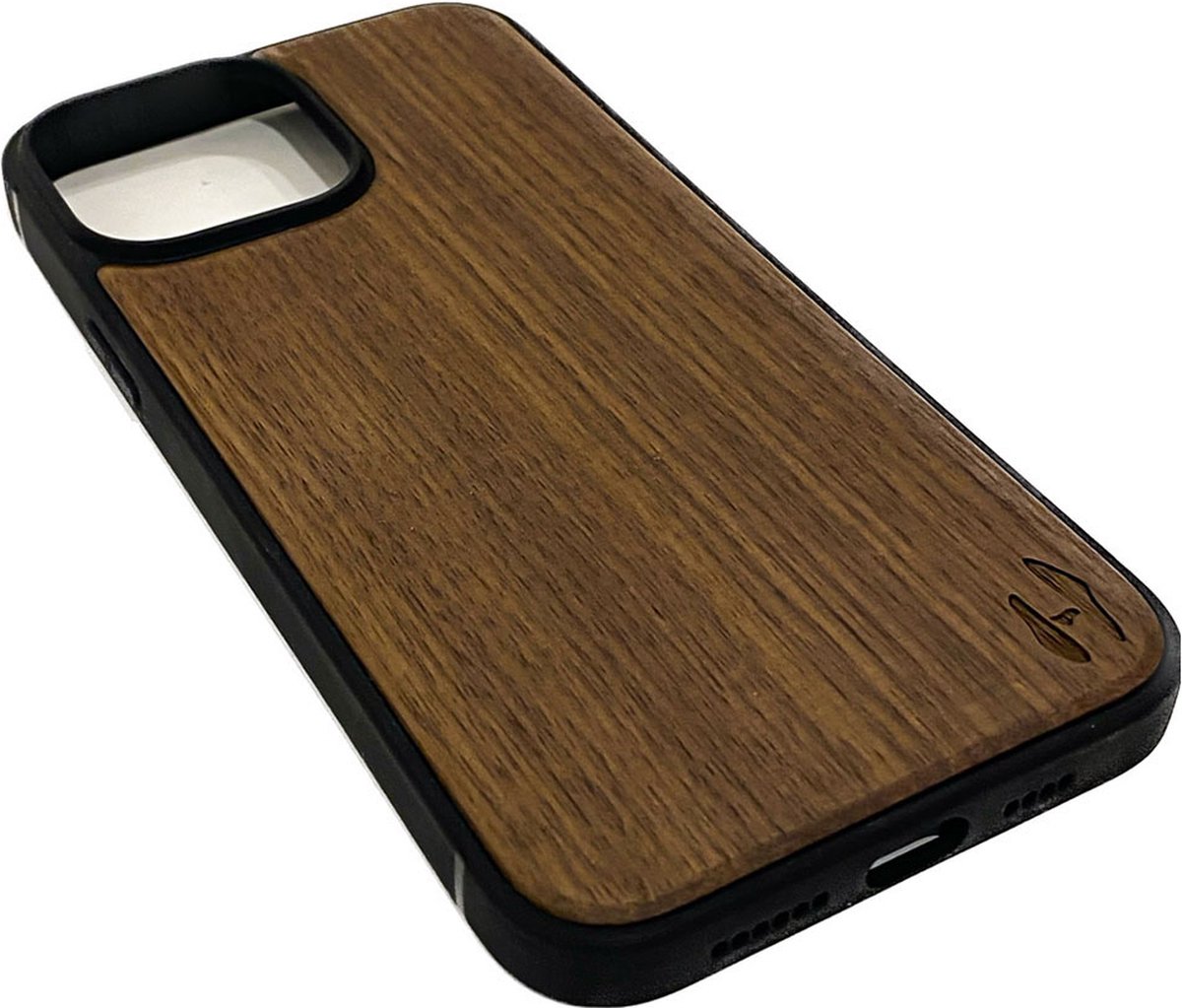 Hoentjen Creatie, Houten TPU case - iPhone 13 pro max Noten