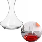 Décanteur de Luxe Cheqo® - Décanteur - Carafe à décanter - Carafe à Vin - Carafe à vin - Aérateur de vin - 2 litres - Verre cristal