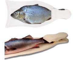 Snijplank voor Vis - Vissnijplank - Vis Snijplank - Vis Bereiden - Haring - Met Klem en Zuignappen - 20x42cm
