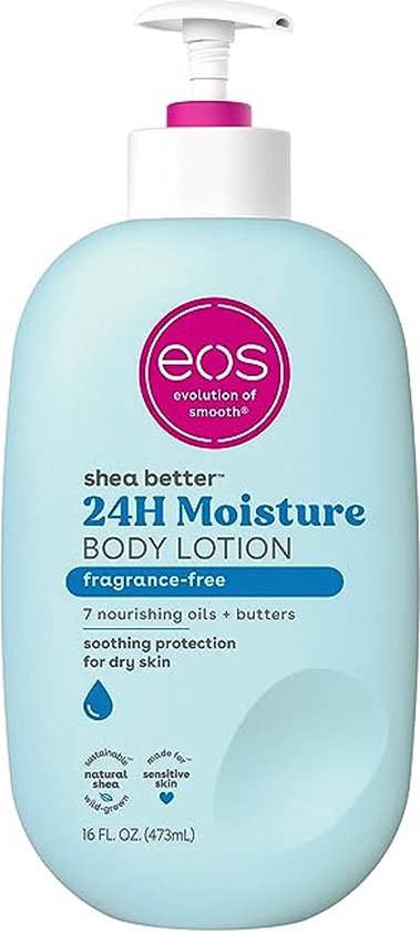 Foto: Eos shea better body lotion fragrance free 24 hour hydration skin care 473ml