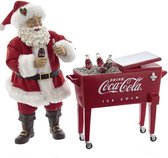 Kurt S Adler - Coca-Cola Fabriché Père Noël + Cooler de Table