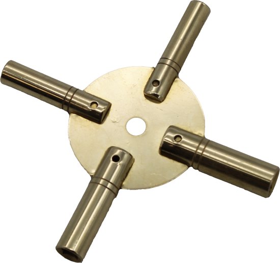 Stersleutel, spiderkey universele kloksleutel voor opwindveren, as: 3.25 mm, 3,75 mm, 4.25 mm en 4,75 mm