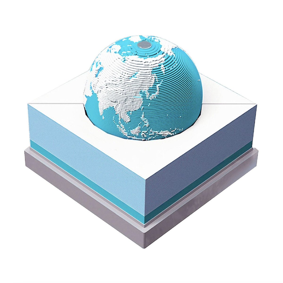 3D Kalender - 2024 - 3D Planner - 3D Wereldbol - Aarde - Wereld - Blok Papier - Nachtlampje