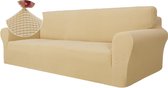 Stretch Bankhoes 4 Zits, Elastische Bankhoezen Voor Woonkamer, 1 Stuks Universele Rekbare Armsteun Sofahoes Met Anti-slip Schuim, Krasbestendig Meubelhoes Voor Bank, Beige