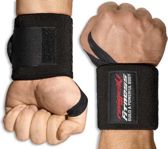 Polsbandages en riemen voor de sportschool - 2 stuks polsbandages en 2 riemen