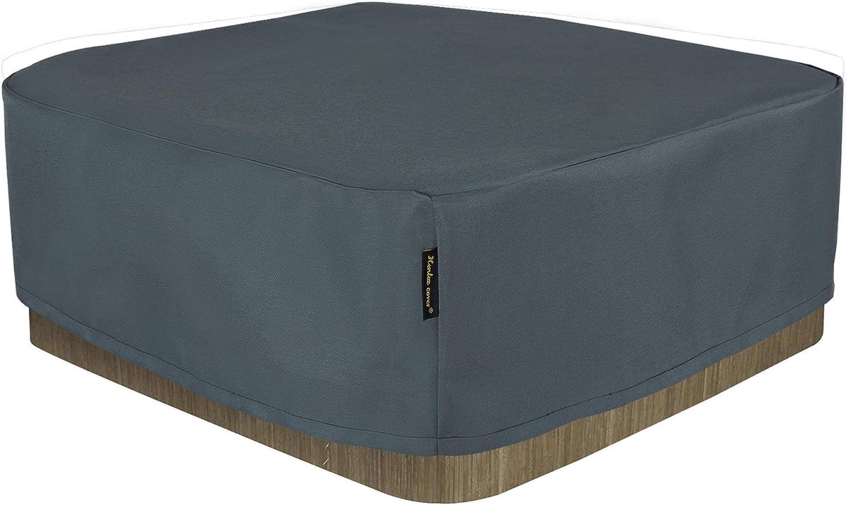 Rechthoekige whirlpool voor alle weersomstandigheden, bescherming tegen wind, UV-beschermend (grijs (230W x 230D x 85H) cm)