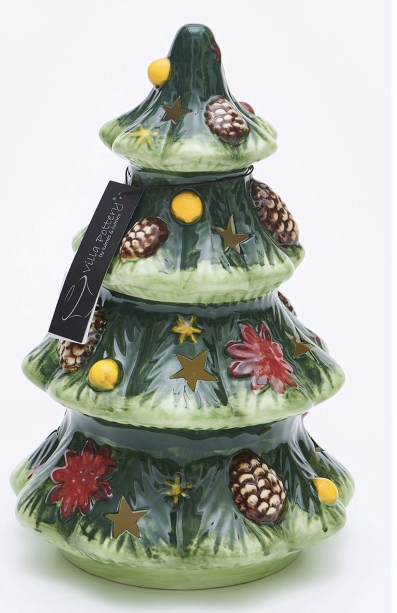 Kerstboom - Kerstdecoratie - Porselein - Decoratie - Kerst - Kerstsfeer - Winterdecoratie - Christmas - Kerstcadeau - Sinterklaascadeau - 5 December - Ledlicht - Ledlamp - Christmas tree 1_4 B