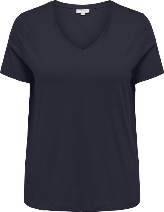ONLY CARMAKOMA CARBONNIE LIFE S/S V-NECK A-SHAPE TEE Dames T-shirt - Maat S-42/44
