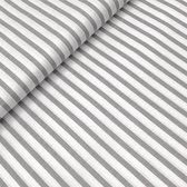 3 meter kwaliteit 100% katoenen stof 300cm x 160cm witte en grijze strepen katoenen stof voor naaien verkocht per meter
