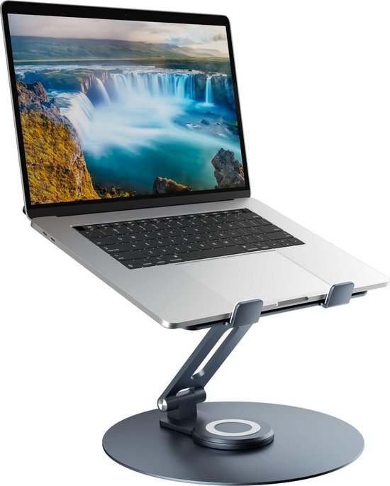 Support pour ordinateur portable avec base ronde rotative à 360°, support  ergonomique... | bol