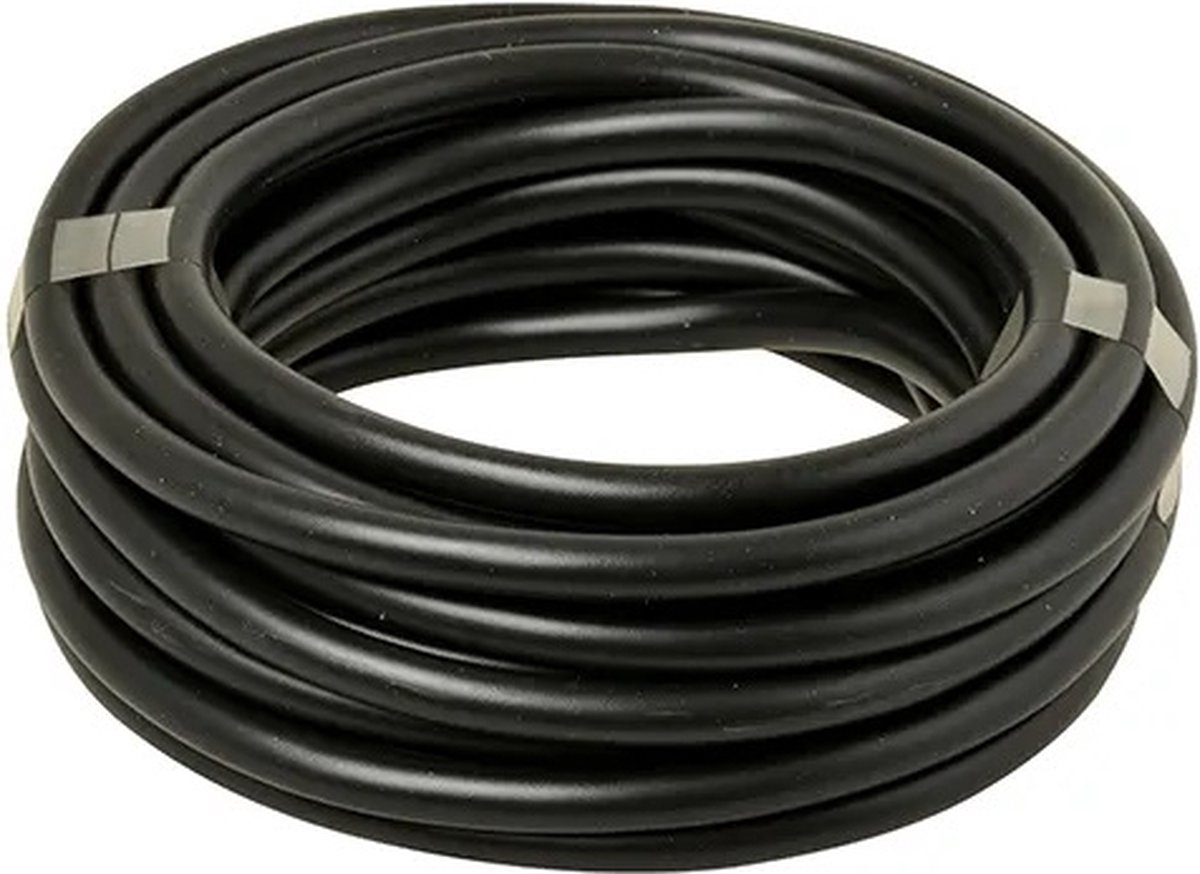 Stroomkabel rond 3-aderig 0,75mm² zwart 5 meter op rol