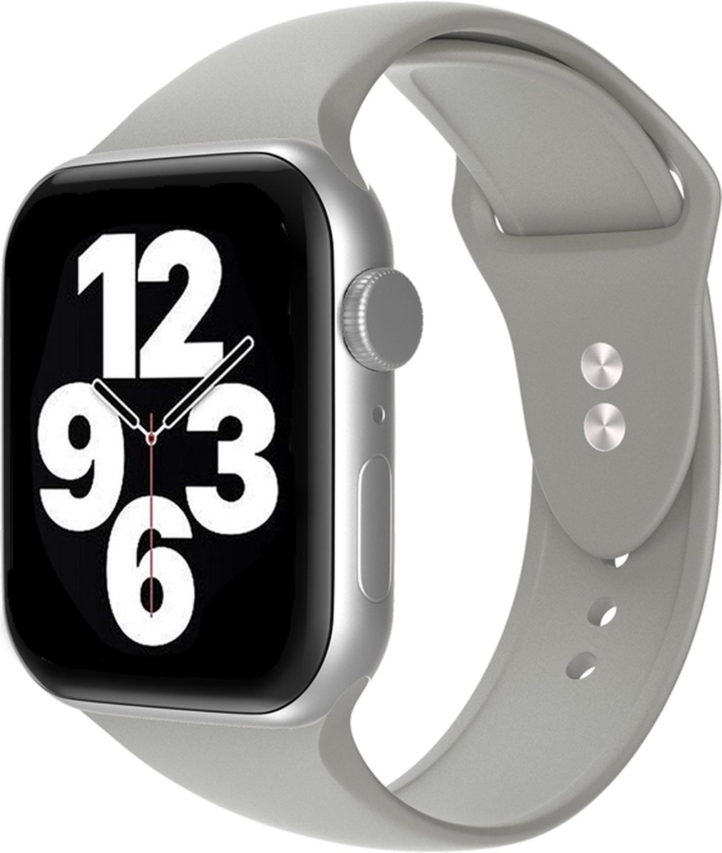 Gerrey® Siliconen bandje geschikt voor Apple Watch - Donkergrijs Siliconen - 38/40/41 mm - Gerrey - Series 1 2 3 4 5 6 SE 7 8 - Geschikt voor Apple Watch