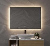 Miroir de salle de bain avec éclairage indirect, chauffage, capteur tactile et fonction de gradation 100x70 cm