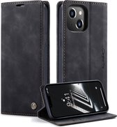 Caseme Retro Wallet Case hoesje voor iPhone 14 Plus - zwart