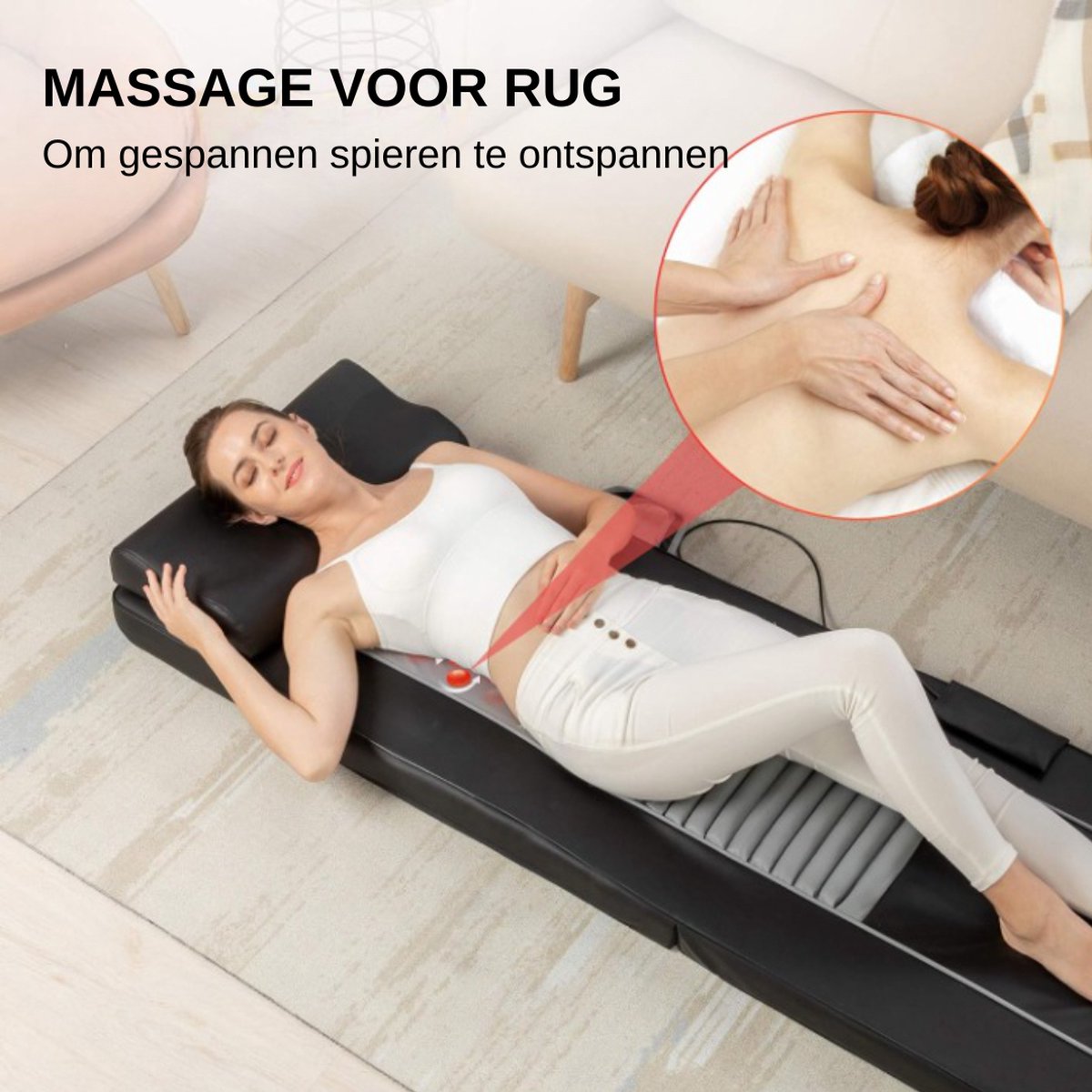 Matelas de massage Shiatsu de Luxe avec chaleur et 10 Moteurs - Tapis de  massage... | bol