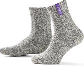 SOXS® Wollen sokken | SOX3614 | Grijs | Kuithoogte | Maat 37-41 | Royal Lilac label