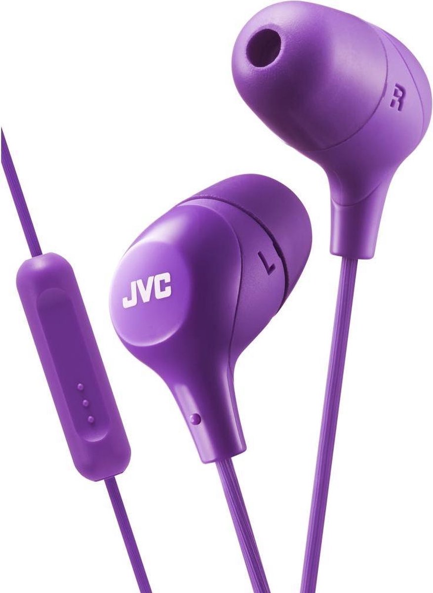 JVC HA-FX38M-V JVC Marshmallow Remote In-Ear Stereo Headphone Violet