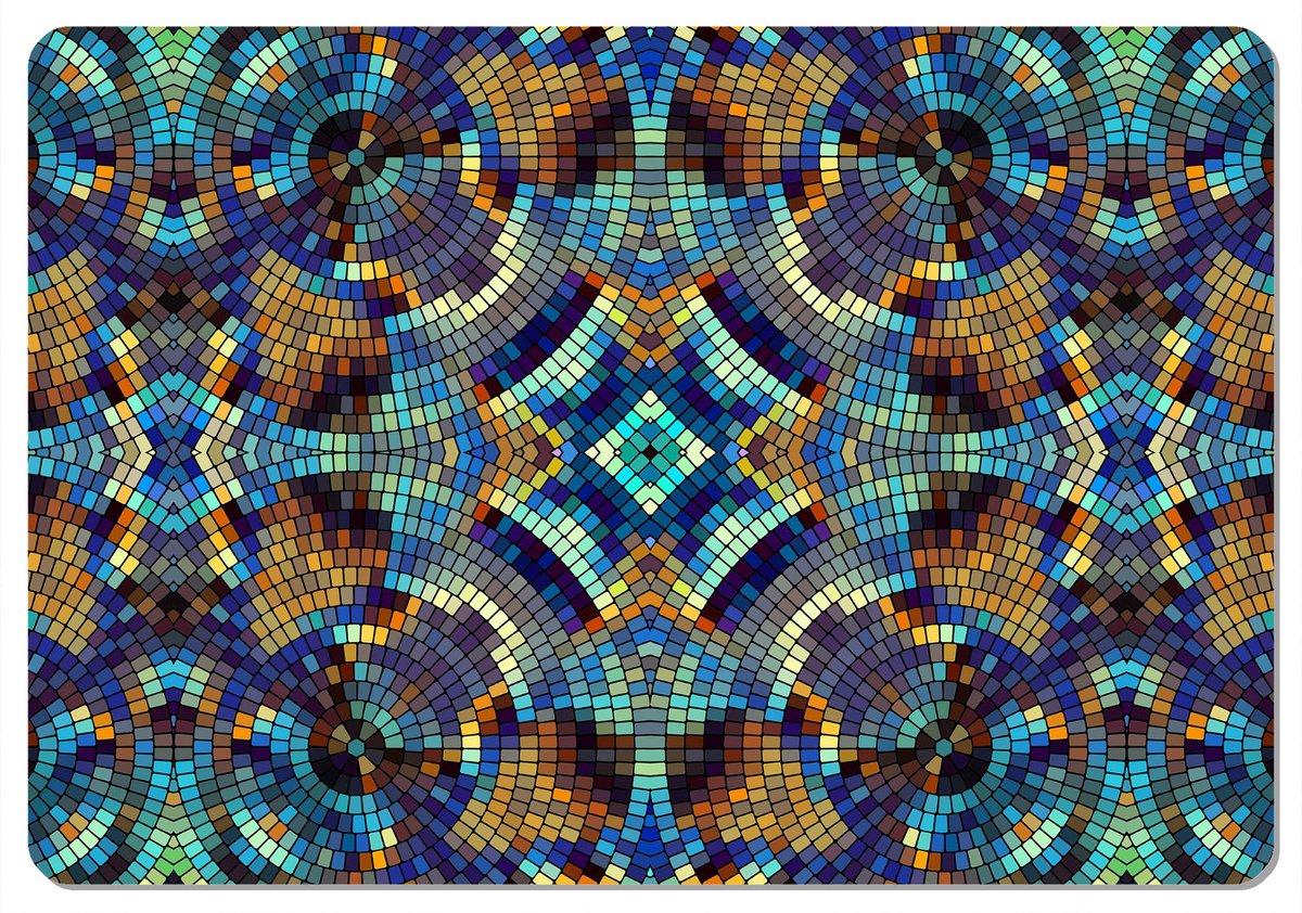 Bertoni - Tafel- of bureaumat - Placemat - 29x42 cm - Blauw