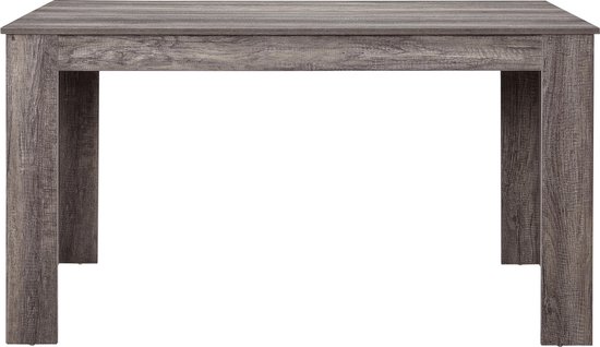 Eettafel Juliana - Landelijke Stijl - 140x90x77 cm - Donker Eiken - Stijlvol Design