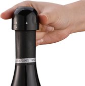 Waledano® Wijnstopper - Wijnafsluiter - Champagnestopper - Flessenstop voor Wijn - Wijn accessoires - Herbruikbaar - Zwart