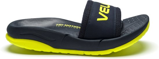 VELOUS Laguna Slide - Unisex - Marineblauw/Neon Geel - Maat 47