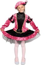 Pieten pak - jurkje met petticoat roze (mt 128) - Sinterklaas -