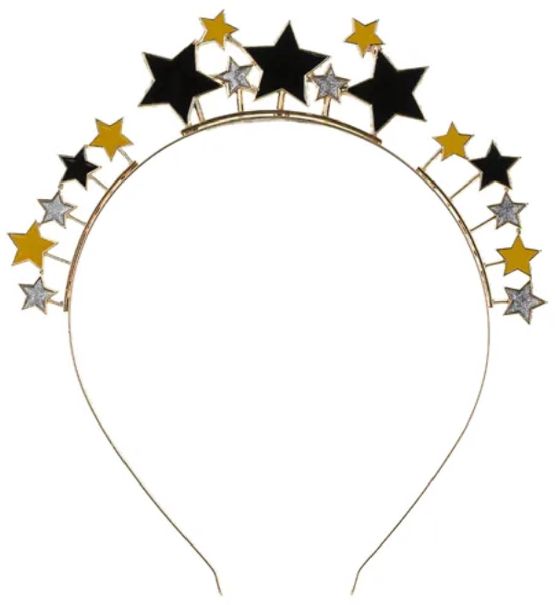 PartyDeco - Tiara sterren - 17 cm x 19 cm