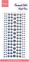 Marianne D Decoration Enamel dots - Glitter Nachtblauw PL4525 21x9,5cm (08-23)
