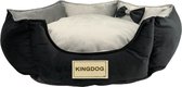 KINGDOG - Hondenbed - Dierenmand diameter 50 cm - Grijs met zwart