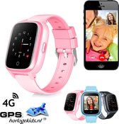 GPSHorlogeKids© - GPS horloge kind - smartwatch voor kinderen - SMS - 4G videobellen - spatwaterdicht - SOS alarm - incl. SIM - SLIM Roze