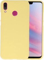 Bestcases Color Telefoonhoesje - Backcover Hoesje - Siliconen Case Back Cover voor Huawei Y9 2019 - Geel