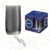 Luminarc Shiny Graphit Waterglas - 33 CL - 4 stuks - Cadeau voor hem/haar