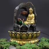 TafelWaterornament - 30cm - Gouden Mediterende Boeddhablad