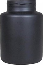 Vaas Zwart – Mat zwarte vaas - Handgemaakt – Glazen vaas – Bloemenvaas - H25 x Ø15cm