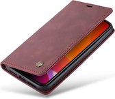 CaseMe - Telefoonhoesje geschikt voor Apple iPhone 15 Pro Max - Wallet Book Case - Met Magnetische Sluiting - Rood