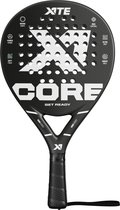 X1TE Padel Racket Core Zwart - Lichtgewicht Padelracket - Ronde vorm - Sweetspot - Geschikt voor Alle Niveaus